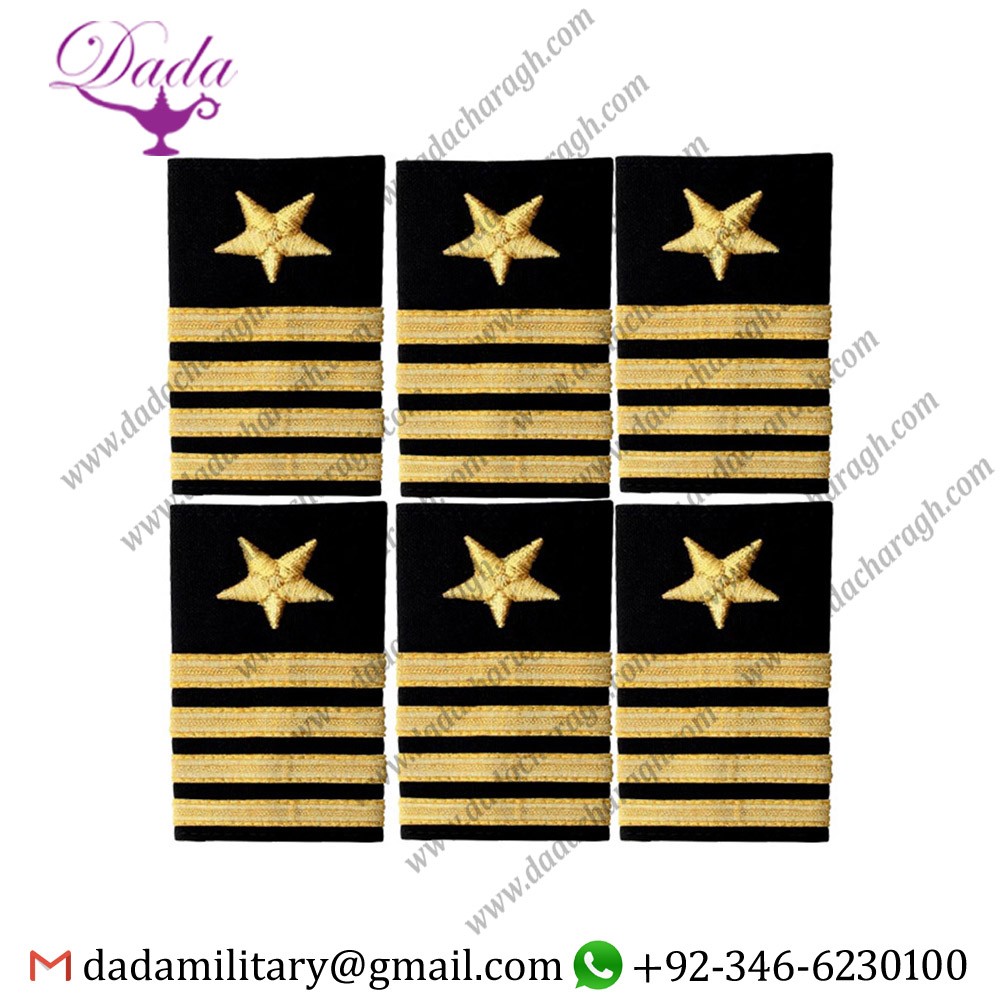 2262-1.jpg Soft Shoulder Epaulet Merchant Navy Chief Officer Uniform Epaulet - Image 1