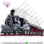 RAILROAD STEAM TRAIN EMBROIDERED IRON ON OR SEW ON PATCH
