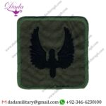 RAF REGIMENT - 2 PARACHUTE SQUADRON - NO NUMERALS WINGED WHEEL EMBROIDERED PARACHUTE DZ (DROP-ZONE) PATCH