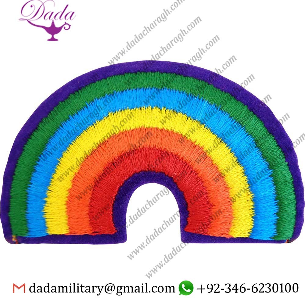 7046-1.jpg RAINBOW ARCH EMBROIDERED IRON ON OR SEW ON PATCH - Image 1