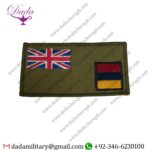 RAMC ZAP NUMBER & BLOOD GROUP BADGE, MEDICAL CORPS MILITARY PATCH, HOOK & LOOP