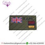 RAMC ZAP NUMBER & BLOOD GROUP BADGE, MEDICAL CORPS MILITARY PATCH, HOOK LOOP