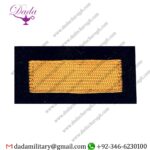 RANK BADGE - SINGLE BROAD BAR YELLOW ON DARK BLUE BRAID