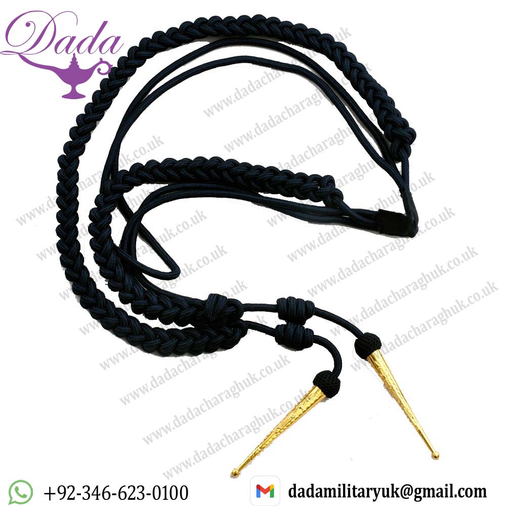 Aiguillette Black Silky with Golden Tag Aiguillette Black Silky with Golden Tag