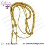 Aiguillette Gold Cord Army Two Brass Gold Plated Tips
