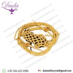 Aiguillette Gold Cord With Dark Blue Backed Shoulder Cords, Left Shoulder