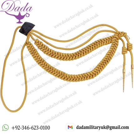 Aiguillettes Cord Army Shoulder Golden Aiguillette Wire Cord Traditional Braided Multi Strand Shoulder Badge Cord