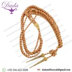 Army Aiguillette Gold Red with gold tags Left Shoulder