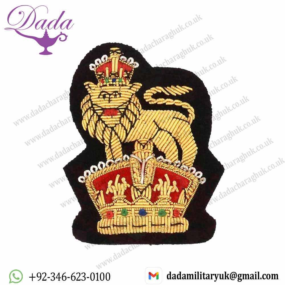 British Army Staff Officer No 1 Service Dress Cap Badge, Handmade Bullion Badge British Army Staff Officer No 1 Service Dress Cap Badge, Handmade Bullion Badge