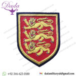 British royal arms of England three lions gold embroidery badge