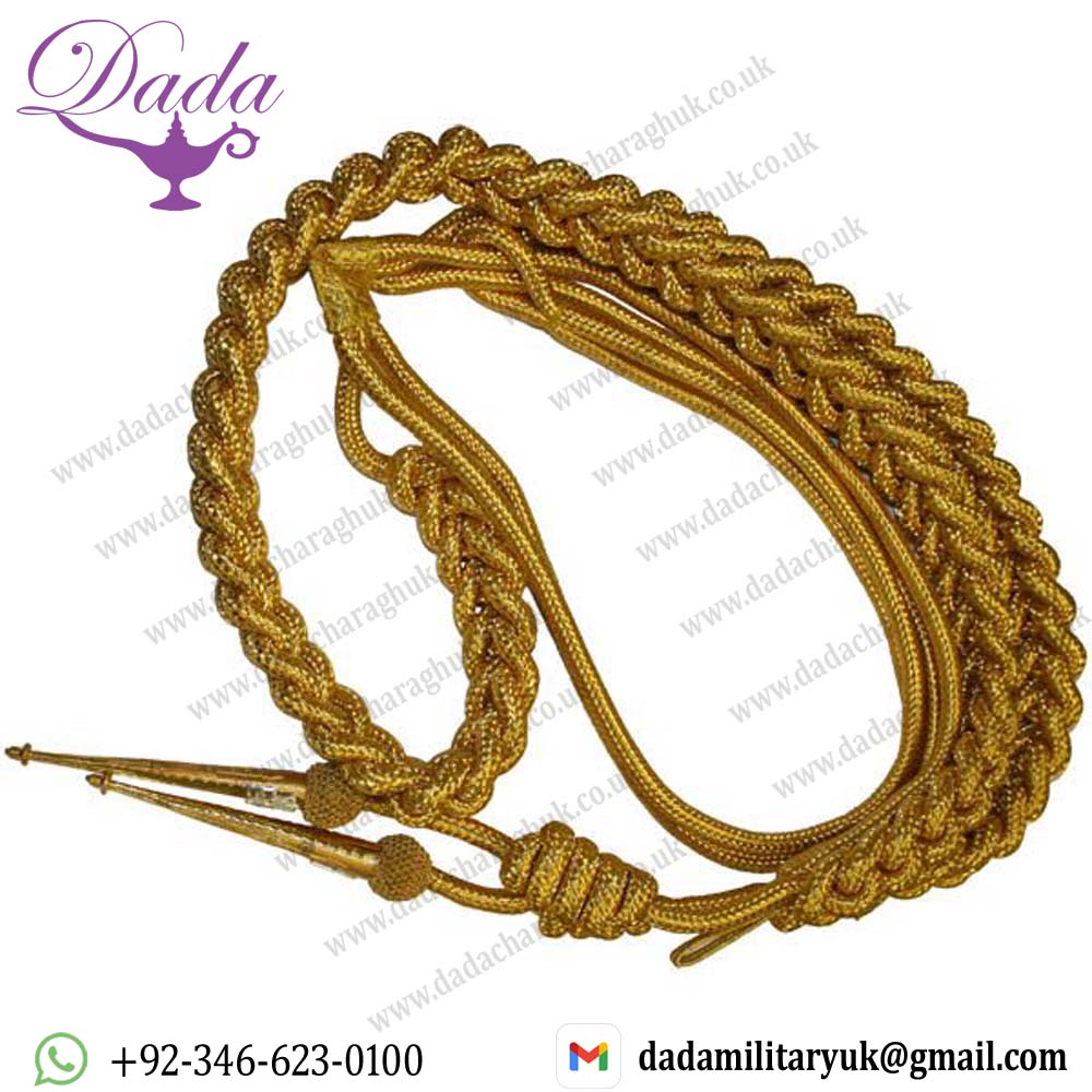 Gold mylar aiguillette Gold mylar aiguillette