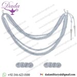 Gray Shoulder Epaulets Aiguillette Shoulder Cord and Traditional Braided Shoulder Badge for Men Women Military Uniform Cosplay Costume DIY Clothing Christmas Easter Party Decor Accessory