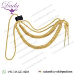 Shoulder Braided Epaulets Gold Aiguillette Shoulder Cord with Pendant,Traditional Braid Military Shoulder Badge Golden Honor Cord for Men Women Cosplay Costume Christmas Easter Party Decor