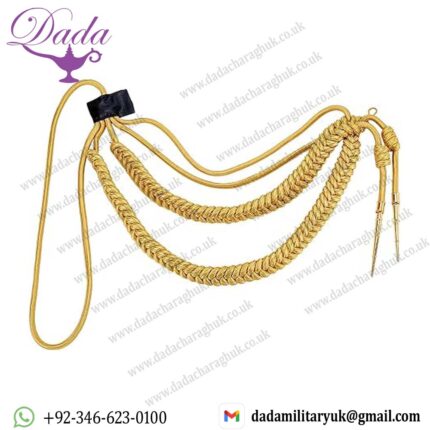 Shoulder Braided Epaulets Gold Aiguillette Shoulder Cord with Pendant,Traditional Braid Military Shoulder Badge Golden Honor Cord for Men Women Cosplay Costume Christmas Easter Party Decor