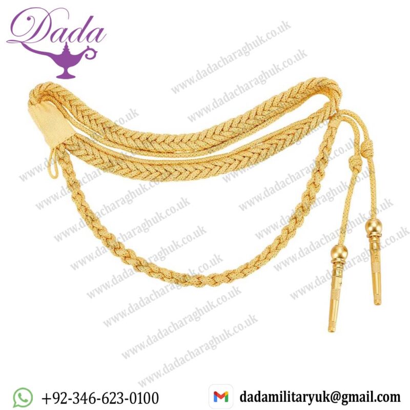 Shoulder Epaulets Aiguillette Shoulder Cord for Men Women,Traditional Braided Shoulder Badge with Golden Tip for DIY Clothes Decor Uniform Costume Ribbon Christmas Easter Party Decor Accessory