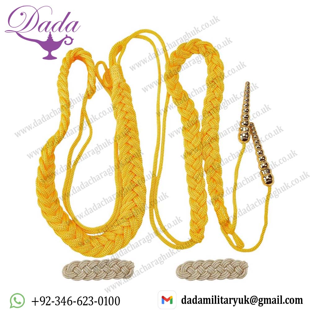 Shoulder Epaulets Lanyard Aiguillette Cord Golden Honor Cords Traditional Polyester Security Military Braid Shoulders Badge for Uniform Cosplay Costume Clothes Shoulder Epaulets Lanyard Aiguillette Cord Golden Honor Cords Traditional Polyester Security Military Braid Shoulders Badge for Uniform Cosplay Costume Clothes