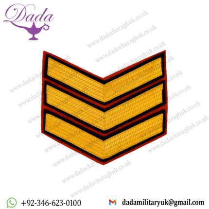 Bar chevron sergeant footguards machine manufactured service-stripe gold