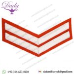 Bar chevrons corporal worsted lace corps of army music machine manufactured service stripe