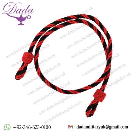 British Military RAF Army Navy Red & Black Single Cord Lanyard