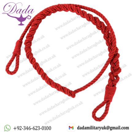 British Military RAF Army Navy Red Single Plait Lanyard