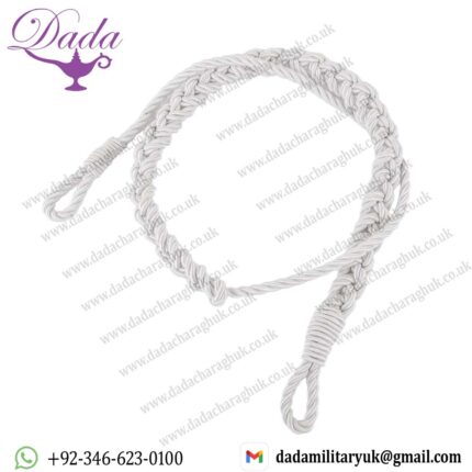 British Military RAF Army Navy White Single Plait Lanyard