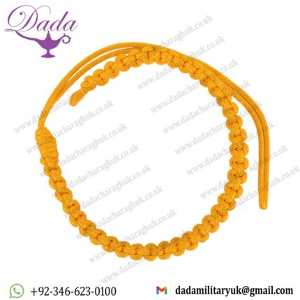 British Military RAF Army Navy Yellow Macrame 3-Ply Lanyard