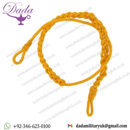 British Military RAF Army Navy Yellow Single Plait Lanyard