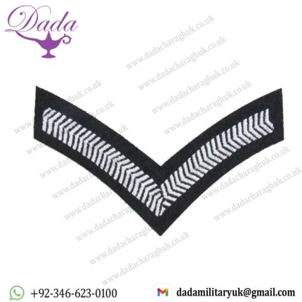 Chevron Lance Corporal Stripes Army Military SNCO Rank White 1 Bar