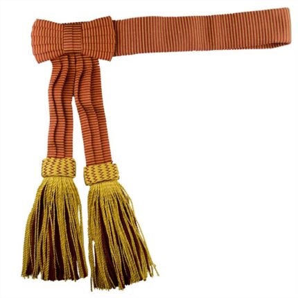 Footguards officers full dress gold crimson waist sash stripe army flat