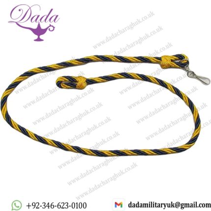 Lanyard RLC Royal Logistic Corps Dark Blue Yellow-Gold With Clip
