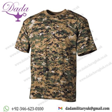 Military T-Shirt Digital Woodland Camo