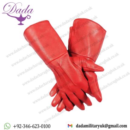 Red Gauntlet Style Gloves
