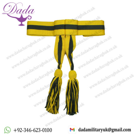 Sash Army Military Band Sash Waist Belt Ceremonial Sash Yellow Green
