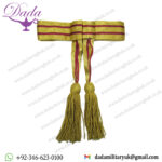 Sash British UK Officers Waist Belt Gold Maroon with Gold Tassels