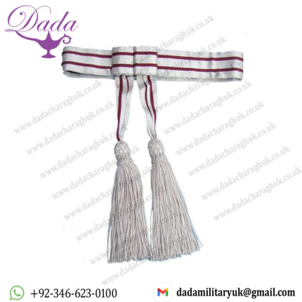 Sash army British UK Military Sash Waist Belt Lord Lieutenant Silver-Maroon