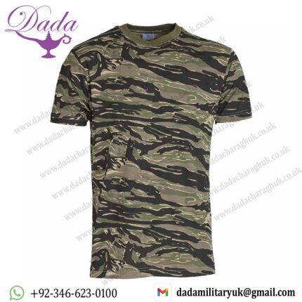 Tactical and Military US Army Tiger Stripe Jungle Camo T-Shirt