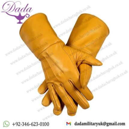Yellow Best Bull Riding Gauntlet Gloves